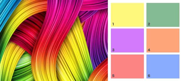 右の画像から得たインスピレーションで、右のボックスの色を選んでください。