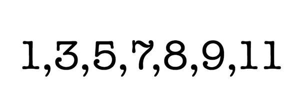 この中から最も違和感のある数字を選んでください。