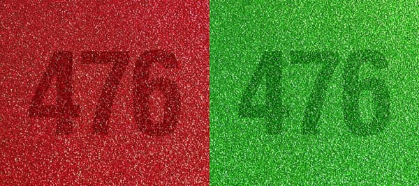 どちらの数字がよく見えますか？