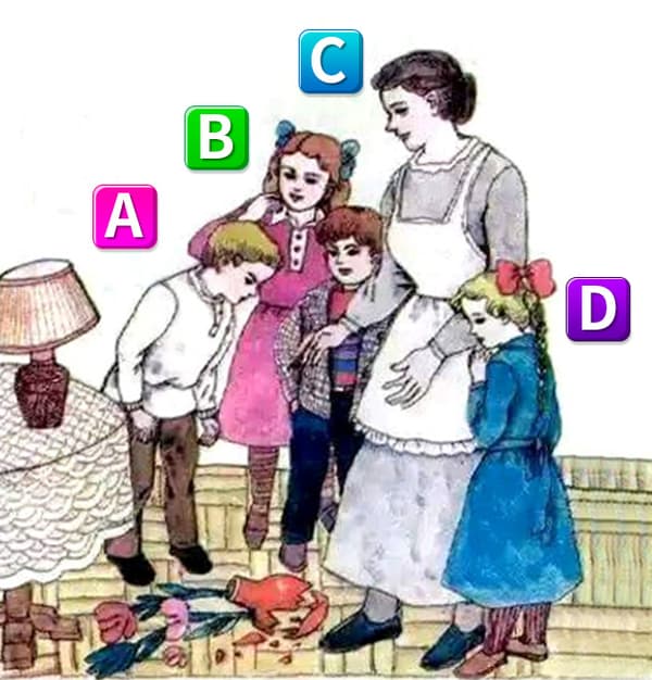 花瓶を割った子供は誰だろうか？