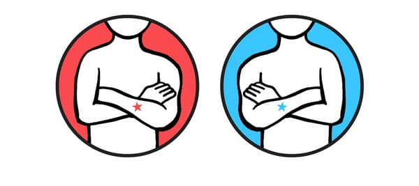 腕を組んでみて！どちらの腕が上に来ますか？