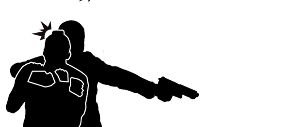 上のイメージのように人質にとられたあなた！どのように制圧しますか？