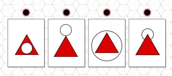 紙に三角形があります。ここに円を1つ描くなら？