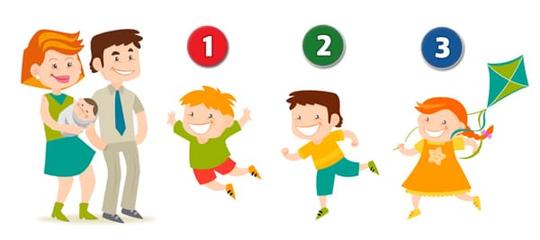 夫婦の子供を探して選択してください！