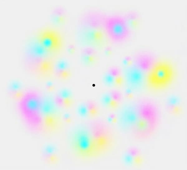 真ん中にある焦点に目を合わせて、最大限集中してみてください！どんなことが起こりますか？