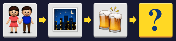 ハテナに入る最も適切な絵文字を選択してください！