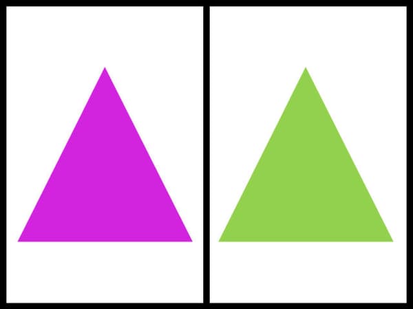 どっちの三角形が大きいですか？